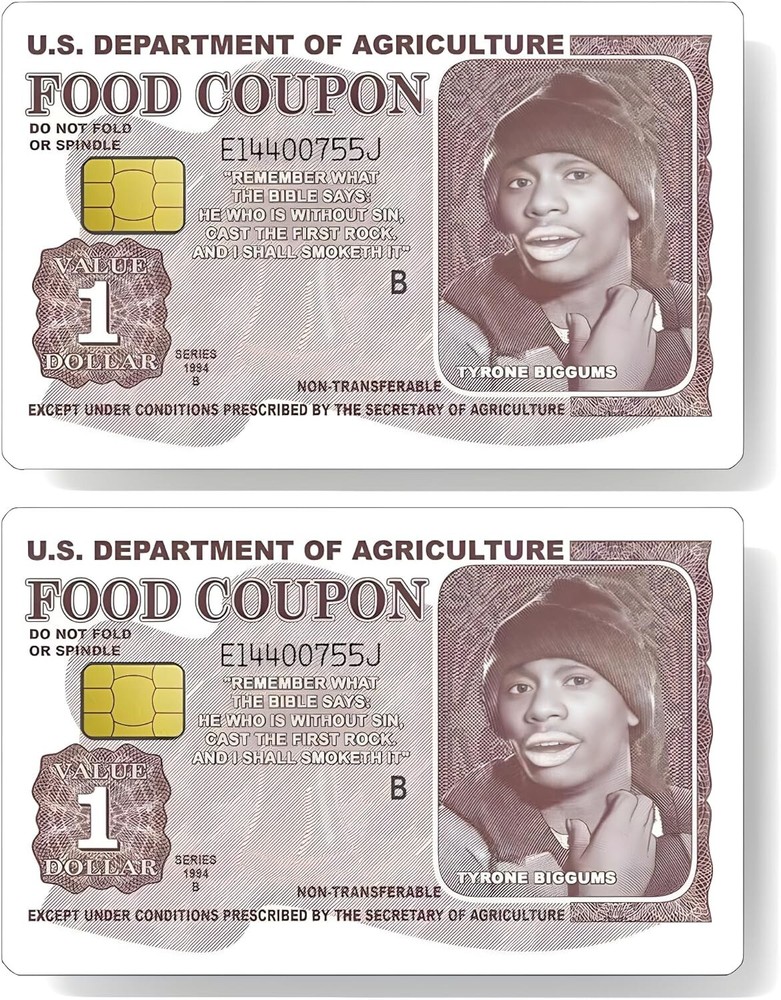 Credit Card Skins Food Stamp EBT Card Sticker Tyrone Biggums 2-Pack