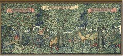 Classic Verdure William Morris Tapestry Wall Hanging Wood Forest Animals 96×46″