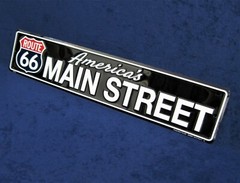 RT66 MAIN STREET *US MADE* 24″ Embossed Metal Street Sign Man Cave Garage Décor