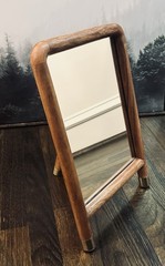 WOOD ACCENT MIRROR Brass Feet HEARTH & HAND Magnolia EASEL BACK Target RECTANGLE