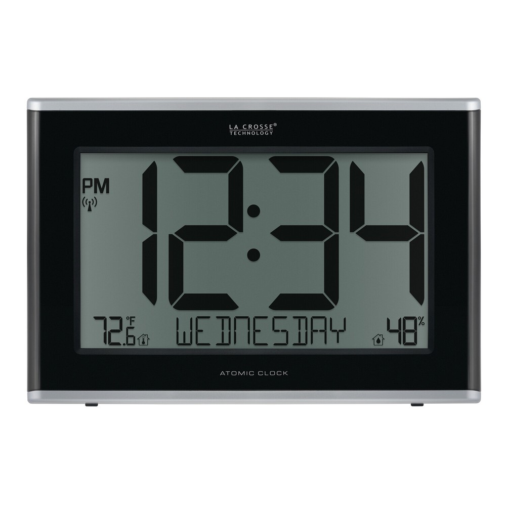 513-05867 La Crosse Technology Jumbo Atomic Digital Wall Clock – Open Box