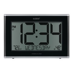 513-05867 La Crosse Technology Jumbo Atomic Digital Wall Clock – Open Box
