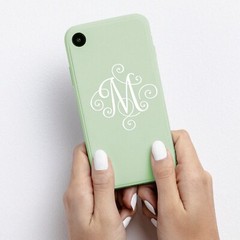 SCROLL MONOGRAM INITIAL Vinyl Decal Sticker – Decorative Letter Script Lettering