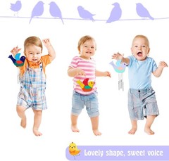 8 Pcs Bird Wooden Wind Chime Crafts Mother’s Day Crafts for Kids to Make, Spring