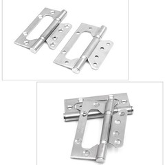 4 Inches Door Hinges, Non-Mortise Stainless Steel Door Hinges with Door Stoper