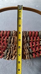 Artisan Signed Basket Wall Hanging Pocket Hand-woven Gods Eye Cottagecore Rustic