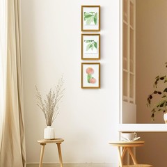 3 Pack 5×7 Bronze Aluminum Floating Picture Frame Glass Gallery Display Decor