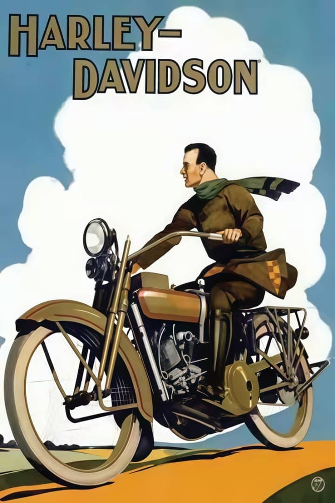 Harley-Davidson Motorcycles Early 1900s Vintage Replica Shop Metal Sign 8″x12″