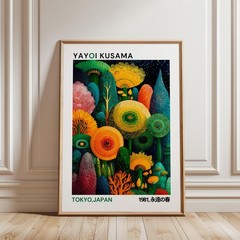 Yayoi Kusama Forest Poster, Japanese Mystical Abstract Wall Art