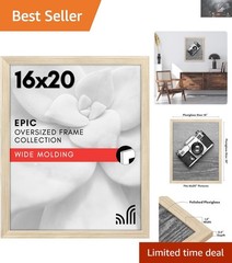 Wide 16×20 Picture Frame in Natural Oak – Vertical or Horizontal Hanging