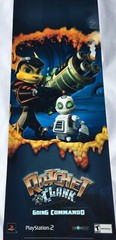 Ratchet And Clank Metallic Poster 32″ X 12.5″ Playstation 2 Store Display Sign