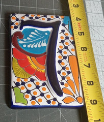 Vintage Mexican Talavera Hacienda Tile Address House Number 7 Fast Shipping