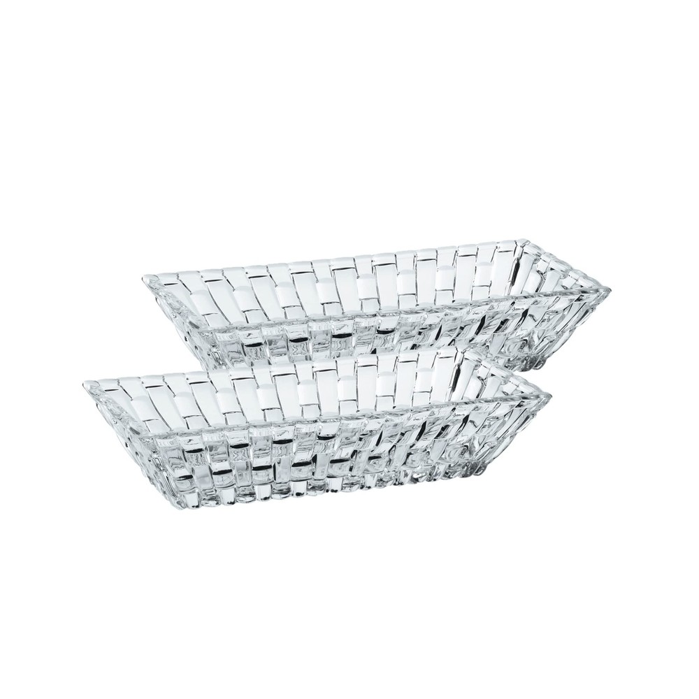 Nachtmann, Bossa Nova, Rectangular Serving Bowl, Set of 2, 6 Inch in Length, …