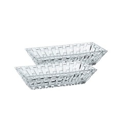 Nachtmann, Bossa Nova, Rectangular Serving Bowl, Set of 2, 6 Inch in Length, …