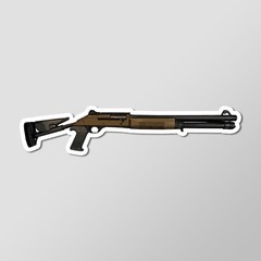M4 Shotgun Art – Laptop Sticker Vinyl 4″ Wide