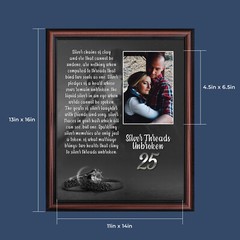 25th Wedding Anniversary Gifts for Couples, Silver 25th Anniversary Card