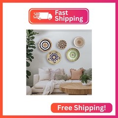 Ochine Woven Wall Basket Set Hanging Seagrass Baskets Boho Wall Basket Decor Wal