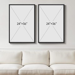 Large Framed Black and White Abstract Wall Art for Living Room, Set of 2 Mode…