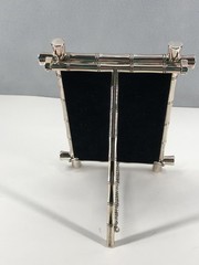 Pottery Barn Silver Bamboo Picture Photo Frame 4”X6” AS-IS Surface Wear READ