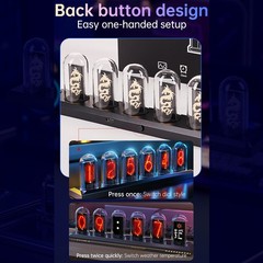 Nixie Tube Clock WiFi SYNC 12/24H No Assembly Required A Retro Gift for Friends