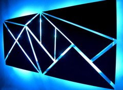Modern Large Geometric Abstract Metal Wall Art LED Decor Painting – Brian Jones
