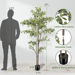 Artificial Olive Tree Indoor Adjustable Faux Plant Home Decor Easy Care New