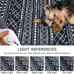 KUTA Boho Runners for Hallways 2×8 Black Moroccan Washable Runner Rug Non-Sli…