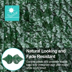 3x1M Artificial Ivy Leaf Faux Plants Hedge Privacy Fence Screen Wall Cover Decor