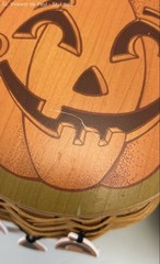 2001 Longaberger Pumpkin Patch Basket (2) Jack-O-Lantern W/ Lid Halloween Fall