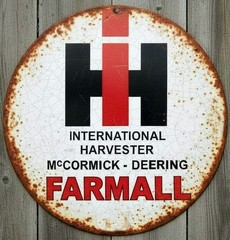 International Harvester Farmall 8″ Diameter Vintage Novelty Metal Sign USA Made
