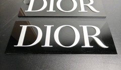 Dior Sign Plaque Art Rare Quality Decor Plastic/Acrylic – 11″ x 4″ in. Set of 2