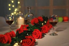 20× Red Silk Roses Artificial Flowers Realistic Bouquet Home Decor Xmas Gifts US