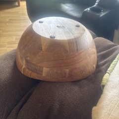 Oversized Natural Wood Dough Bowl.