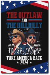 2024 Tin Metal Sign Trump DONALD TRUMP The Outlaw Hillbilly Trump Vance 2024 Won