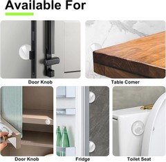 6pcs-12pcs Door Stoppers for Wall, Door Knob Wall Protector 2″, Self Adhesive US