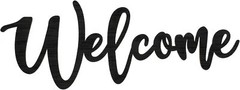 Welcome Metal Sign Wall Decor, Cut out Receive Sign, black