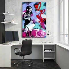 Banksy Abstract Canvas Unique Wall Art Child Love Pop Art Street Graffiti Gift