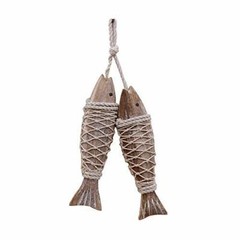 Hand-made Nautical Ornament Wooden Fish Hanging Wall Home Decor