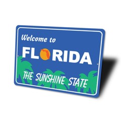 Welcome To Florida Road Metal Sign