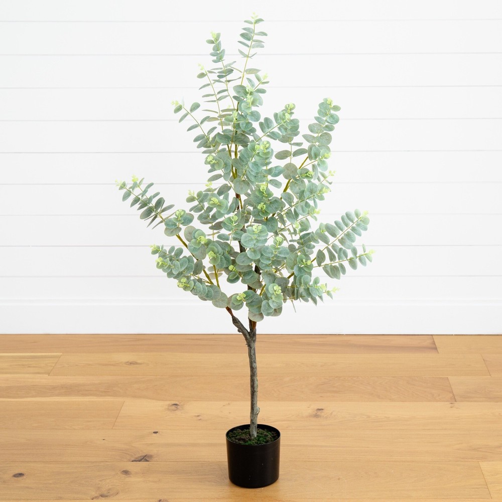 4’ Eucalyptus Artificial Tree Home Office Decor (Real Touch). Retail $129