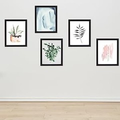 Rectangular Photo Picture Frame Set,Wall Hanging or Tabletop Display, Real