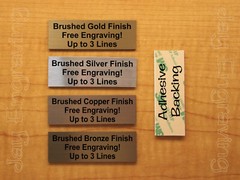 Custom Engraved 1×3 Brushed Tag Sign Plaque Plate | Pet Name Ash Box Urn Gift