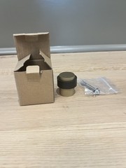 1-1/2 Inch Long Heavy Duty Cylindrical Floor Mounted Brass Door Stopper