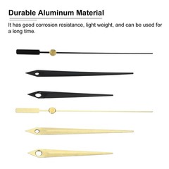 10Sets Replacement Clock Hands Kit Mechanism Movement Wall Black,Gold A01/A02