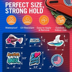 Boating and Fish Stickers for Adults Better Boat Stickers and Decals f Men Women