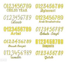 Number Sets Vinyl Color Decal – Sticker – Oracal 651 ID Numbers Custom