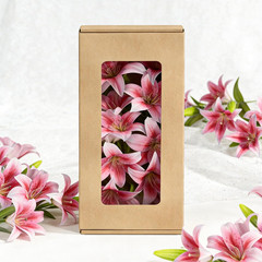 6 Bundles Lily Artificial Flowers Bouquet 13.7″ Long Stems 18 Silk Flowers Heads