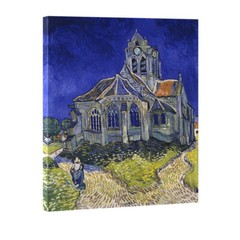 Canvas Print Van Gogh Painting Repro Picture Wall Art Home Decor Church at Auver