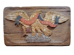 Handmade UNITED STATES MOTTO Sign – Faux Wood Look (See Details), Preowned