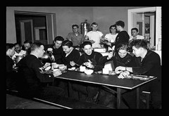 Eating Cafeteria Meal Poster Print